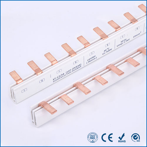 C45 2P Pin Copper Comb Busbar for MCB