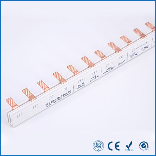 C45 2P Pin Copper Comb Busbar for MCB