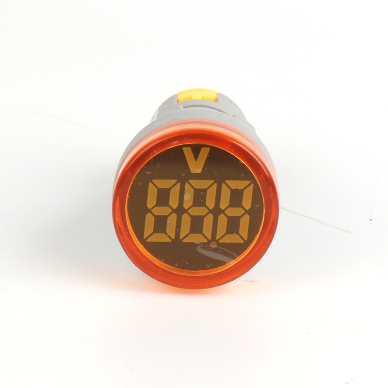 Voltage meter - Circular - large screen  Yellow