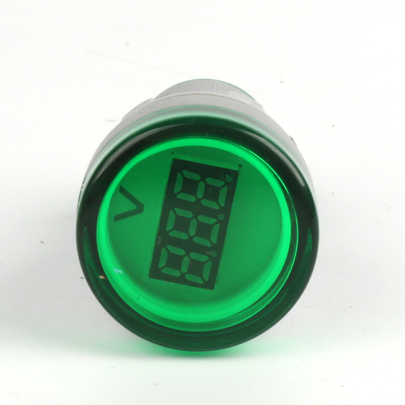 Voltage meter - Circular - Small screen  Green