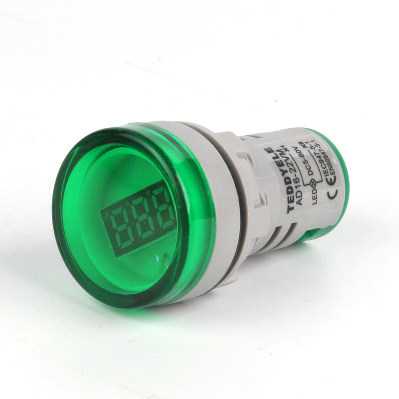 Voltage meter - Circular - Small screen  Green