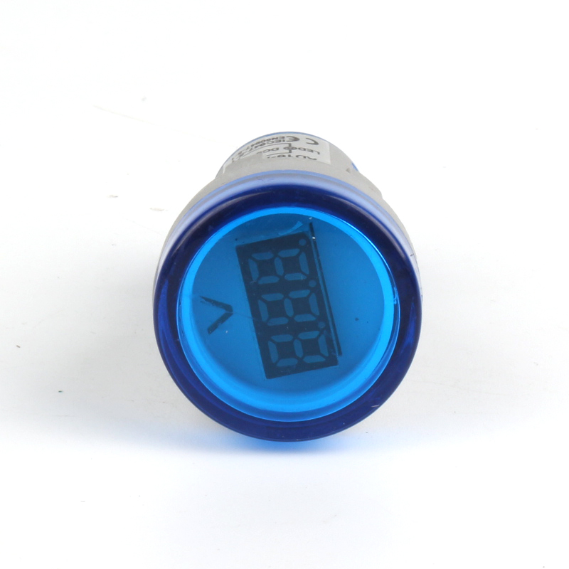 Voltage meter - Circular - Small screen  Blue