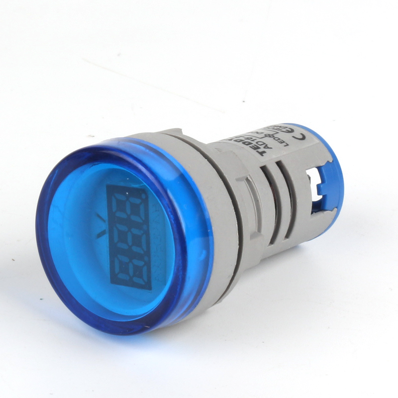 Voltage meter - Circular - Small screen  Blue