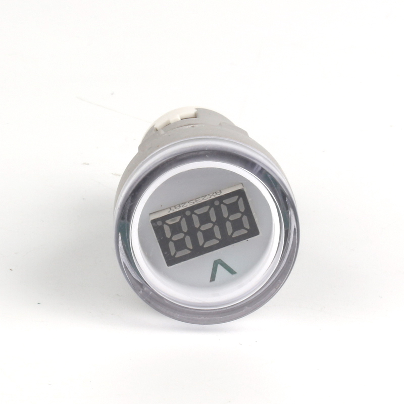 Voltage meter - Circular - Small screen  White