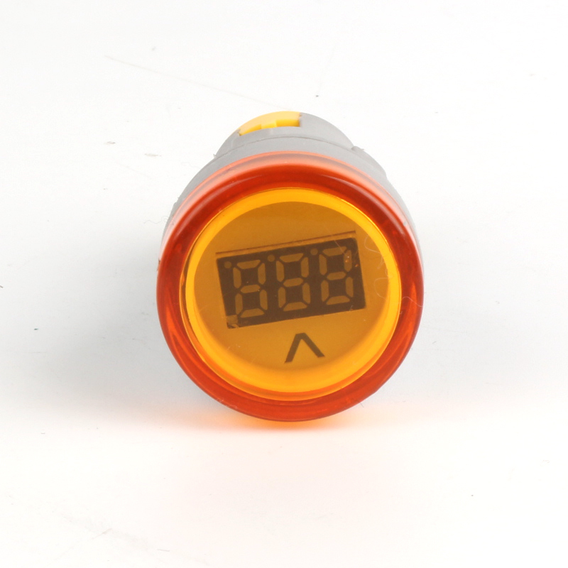 Voltage meter - Circular - Small screen  Yellow