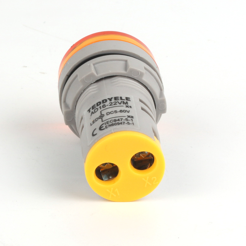 Voltage meter - Circular - Small screen  Yellow