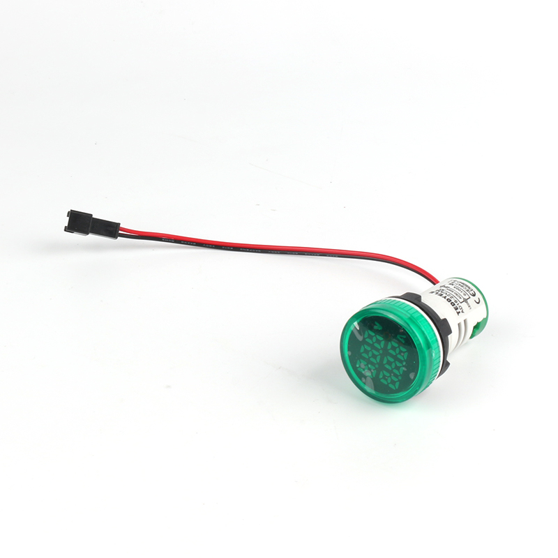 Current and Voltage Meter - Circular - Double Row Display  Green