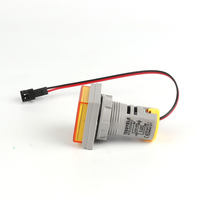 Current, Voltage, and Frequency Meter - Square - Three Row Display Yellow