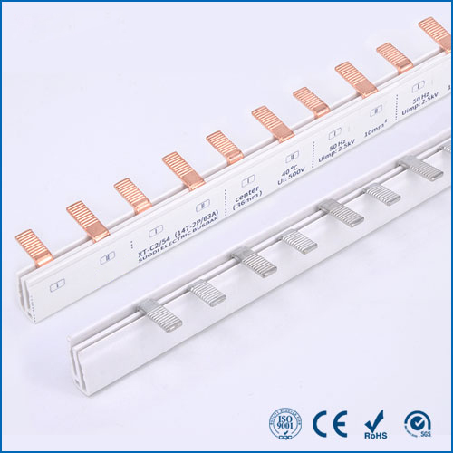 C45 2P Pin Copper Comb Busbar for MCB