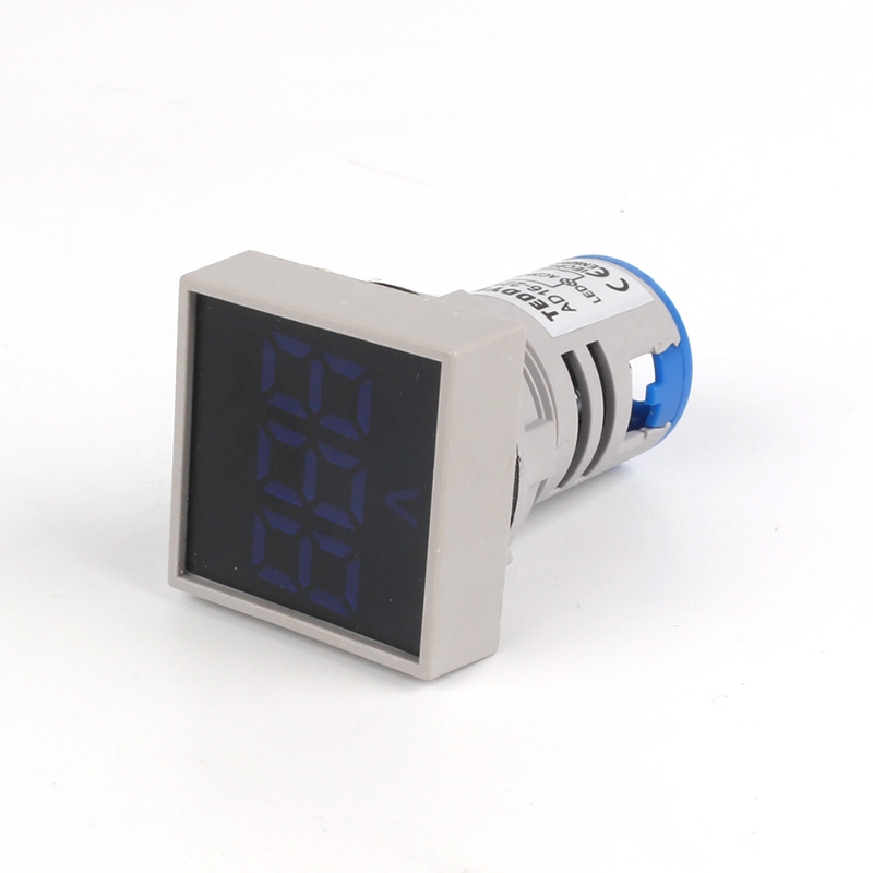 Voltage Meters - Square Blue