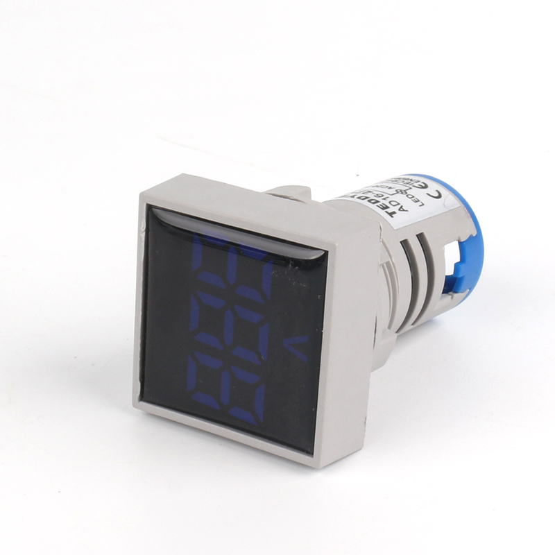 Voltmeter - Square - Crystal Screen Blue