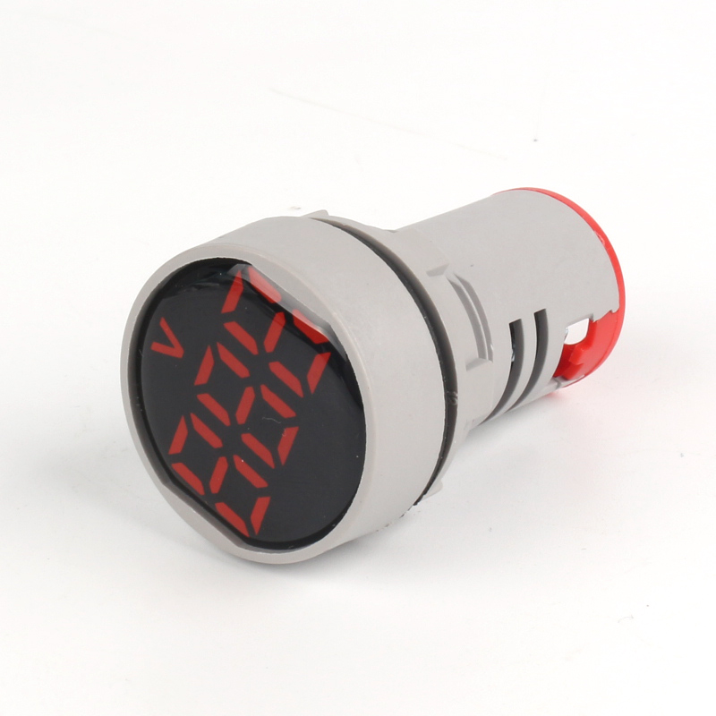 Voltage meter - Circular - Crystal screen  Red