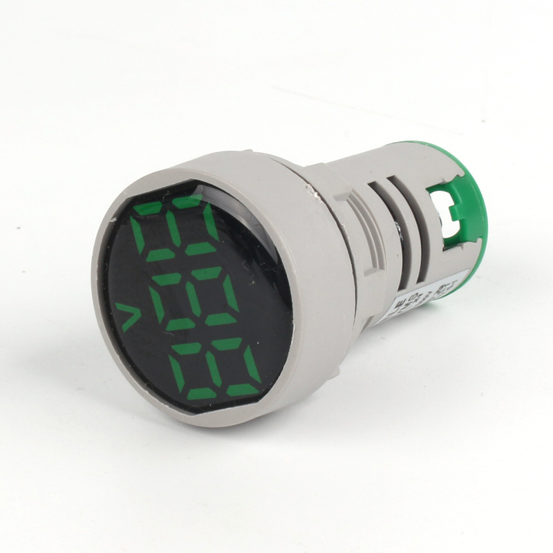 Voltage meter - Circular - Crystal screen  Green